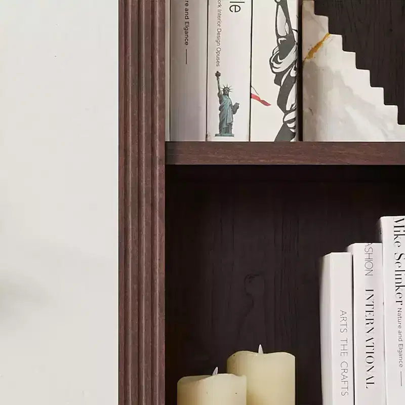 VAUXHILL & CO. Halston Narrow Bookcase, Adjustable Open Shelving Unit, Cherry