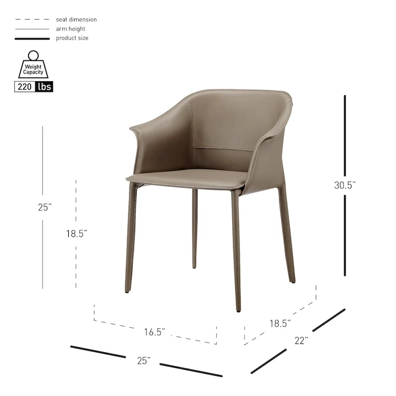 Recycled PU Leather Dining Chair