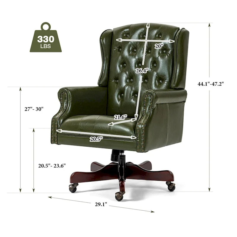 AVAWING Classic Executive Office Chair High Back Wingback Boss Chair