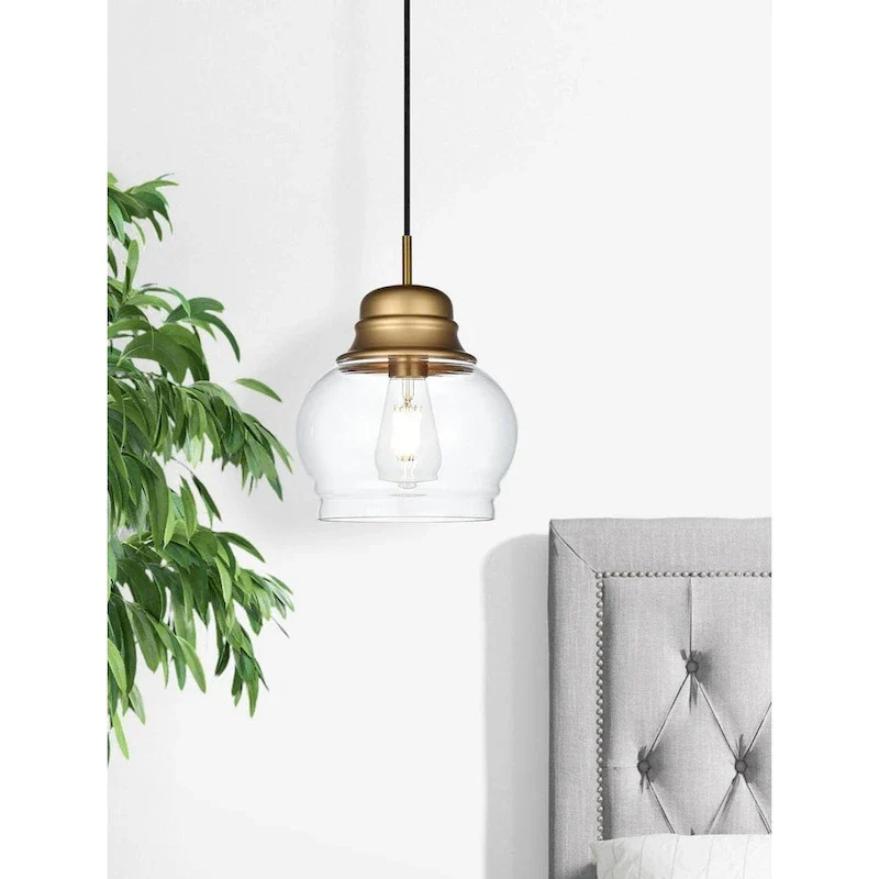 1-Light Pendant with 8 inch Clear Glass