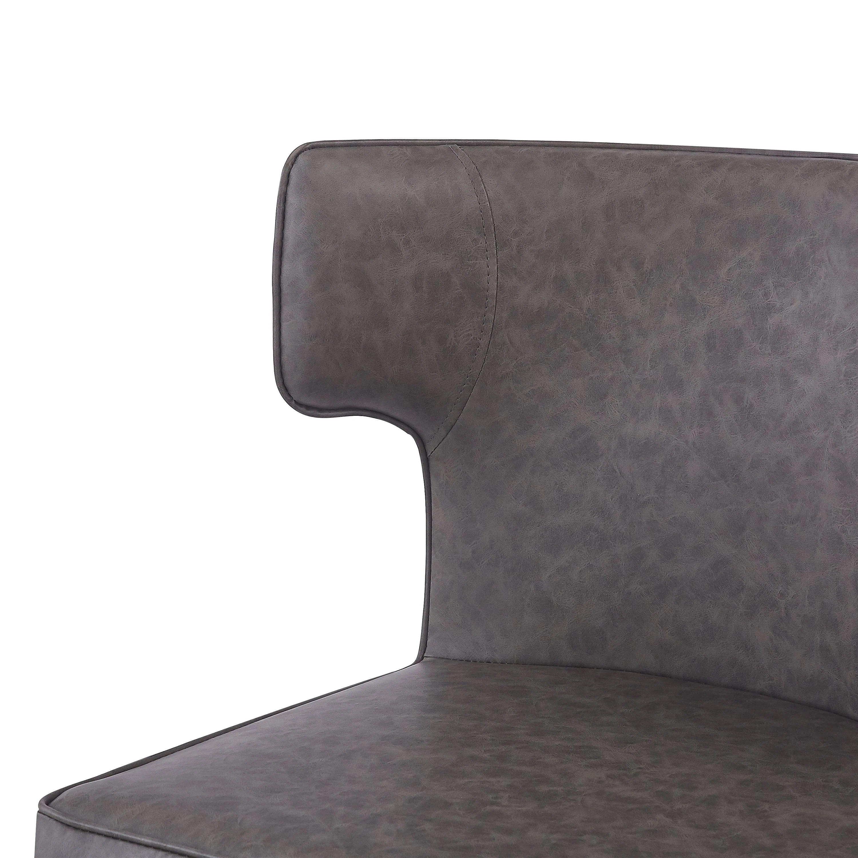 Set of 2 Modern Counter Stools PU Leather Bar Chairs