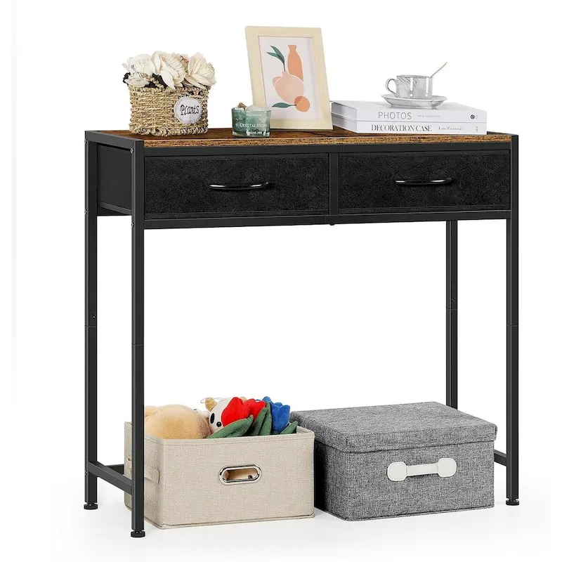 33.5  Modern Narrow Console Table with Drawers