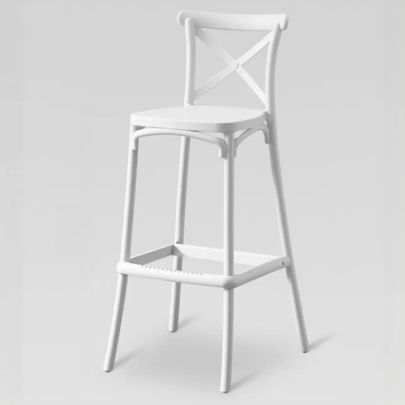 Modern Acrylic Square Counter Height Stools with Back