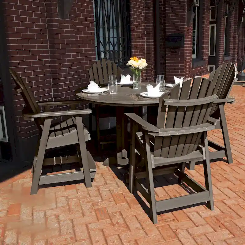 Highwood Commercial Grade 5-Piece Muskoka Adirondack 48 Counter Height Dining Set