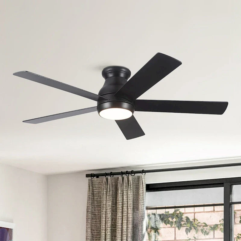 52 Low Profile Ceiling Fan with Lights Remote Control for Patio Living Room,Bedroom,Office,Indoor Outdoor