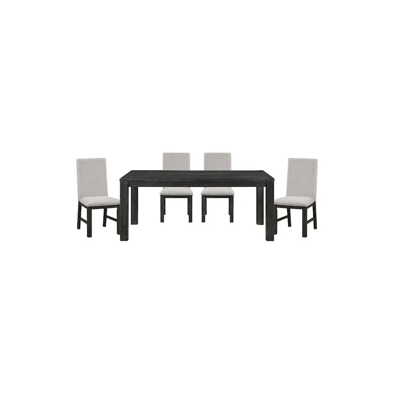 Kersey Antique Black Transitional Dining Room Set