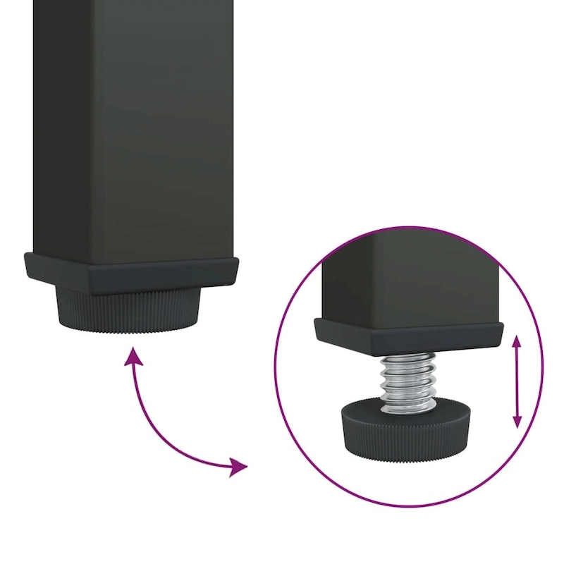 vidaXL Highboard Black 33.5 x15.7 x70.9  Glass and Steel