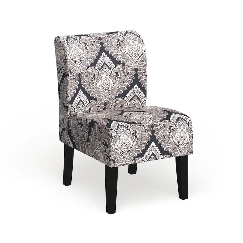 10-Color Upholstered Armless Slipper Accent Chair, 1-Person