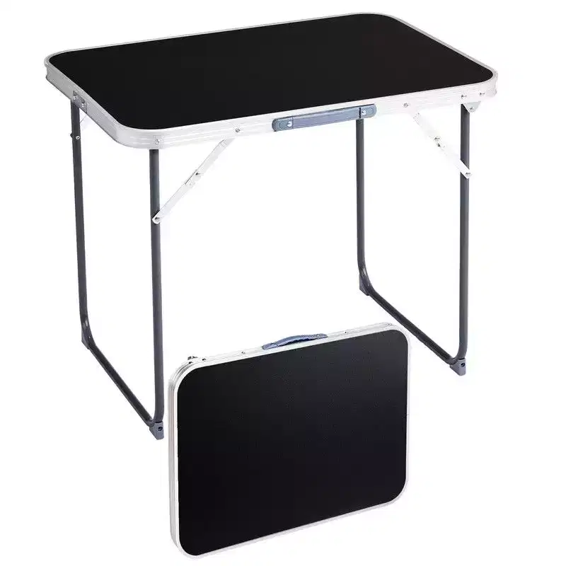 Karl Home 2.3Ft. Brown Rectangular Patio Folding Table Aluminum