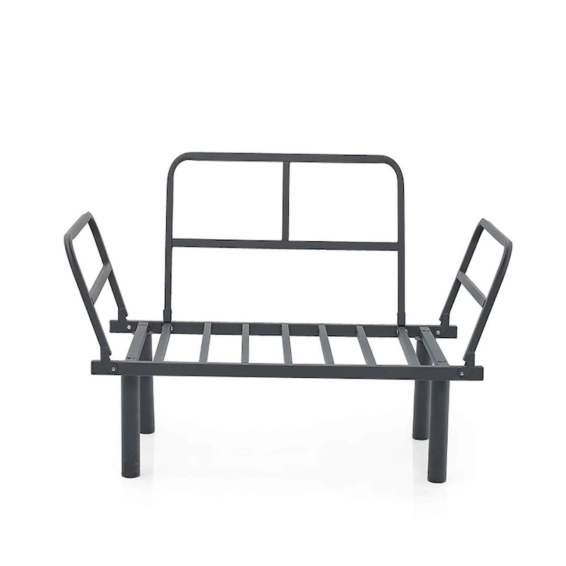 Mojay Futon Love SeatMetal frames2 Seater Plush Chenille Upholstered Sofa