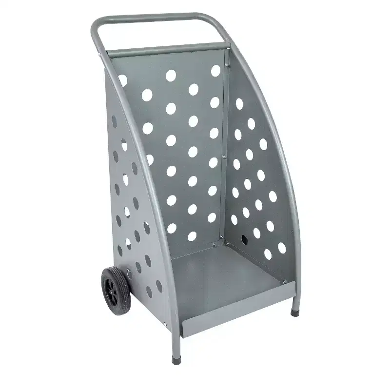 Sunnydaze Powder-Coated Steel Log Cart - 34 H - Gray