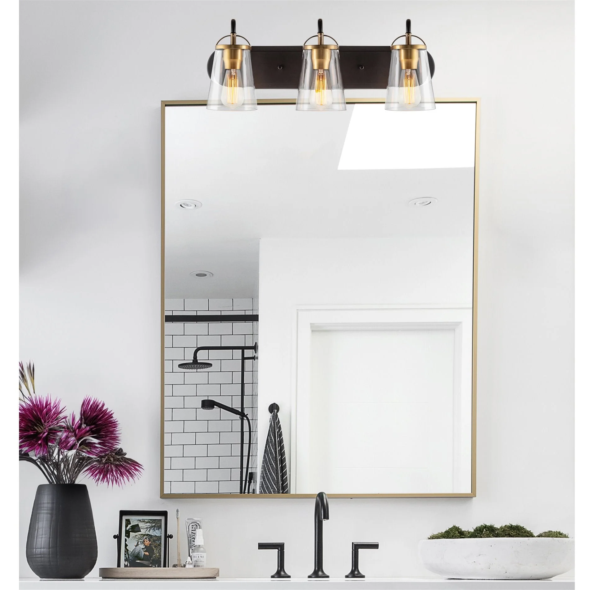 Voltaire 24 Modern Farmhouse 3-Light Vanity / Bathroom Light