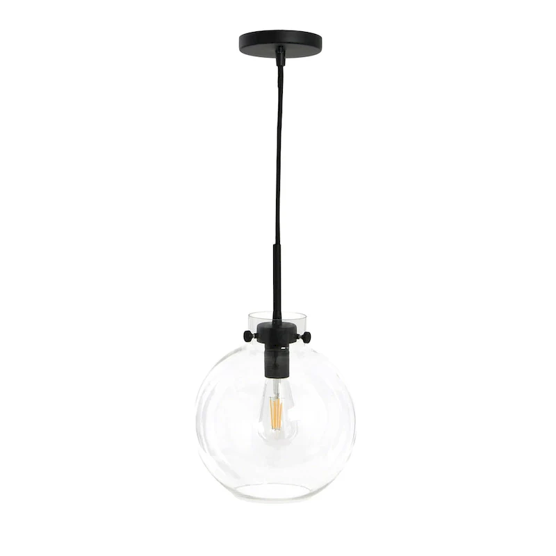 Robert Stevenson Lighting Marson - Clear Glass and Metal Ceiling Light