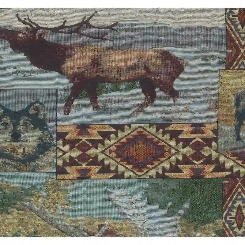 Bali 18-inch Footstool with Tapestry Cushion