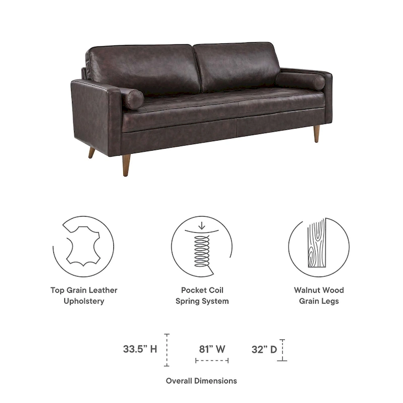 Valour 81 Leather Sofa