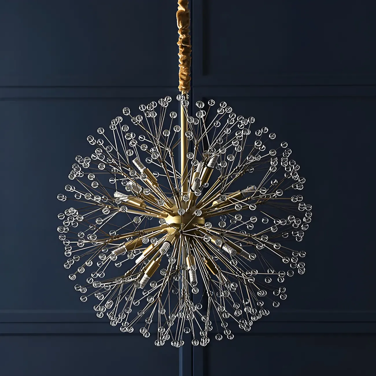 Modern Adjustable Gold Crystal Sputnik Starburst Chandelier