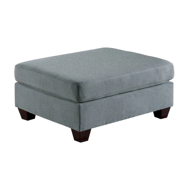 Linen Like Fabric Ottoman