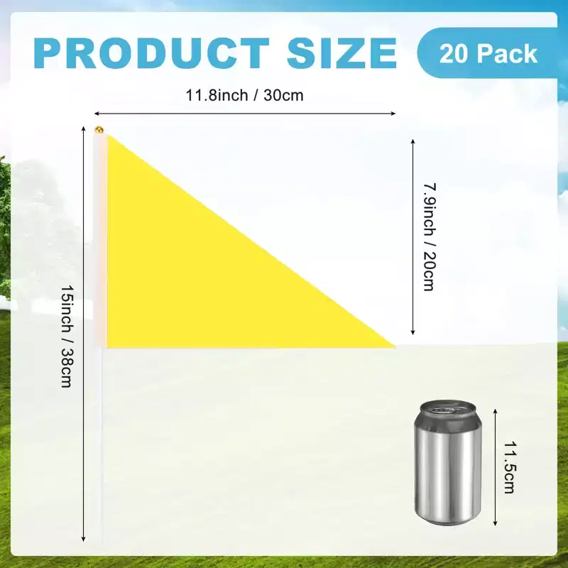 Unique Bargains Mini Sublimation Durable Polyester Hand Held Plain Flags