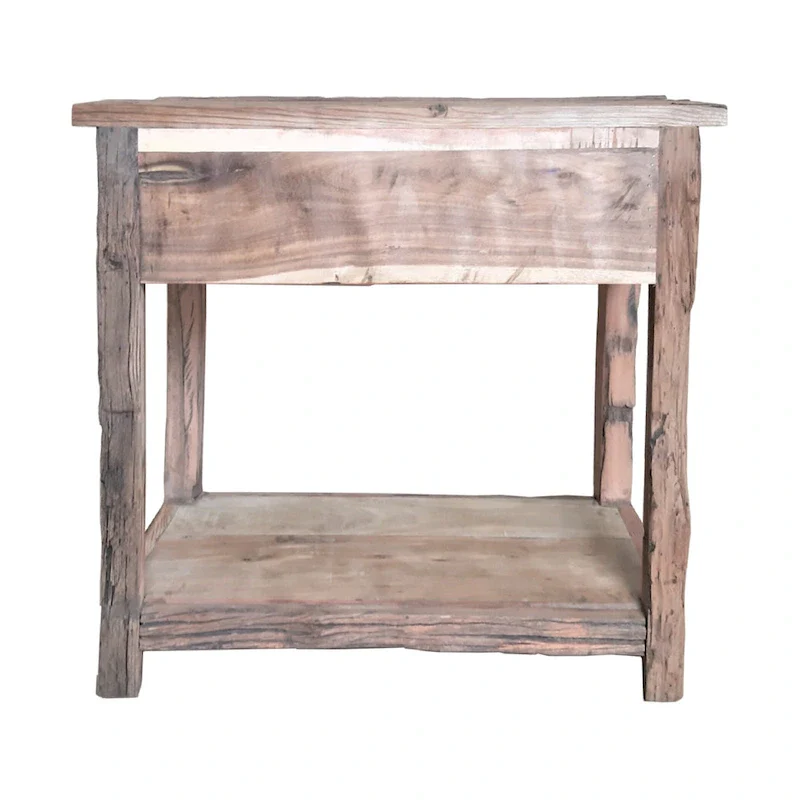 A&B Home Rustic 2-Drawer Kitchen Island