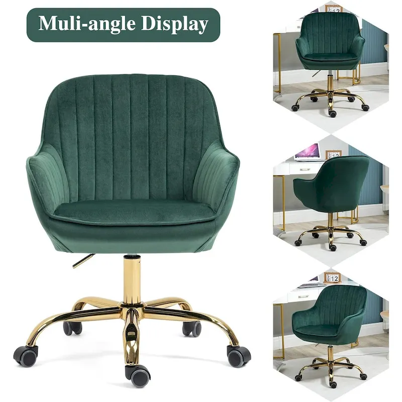 Howtai Swivel Home Office Chair with Rollers