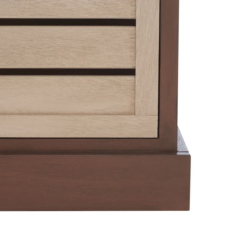 SAFAVIEH Mozella 3-Drawer Cushion Bench - 42  W x 15  D x 20  H - 42Wx15Dx20H