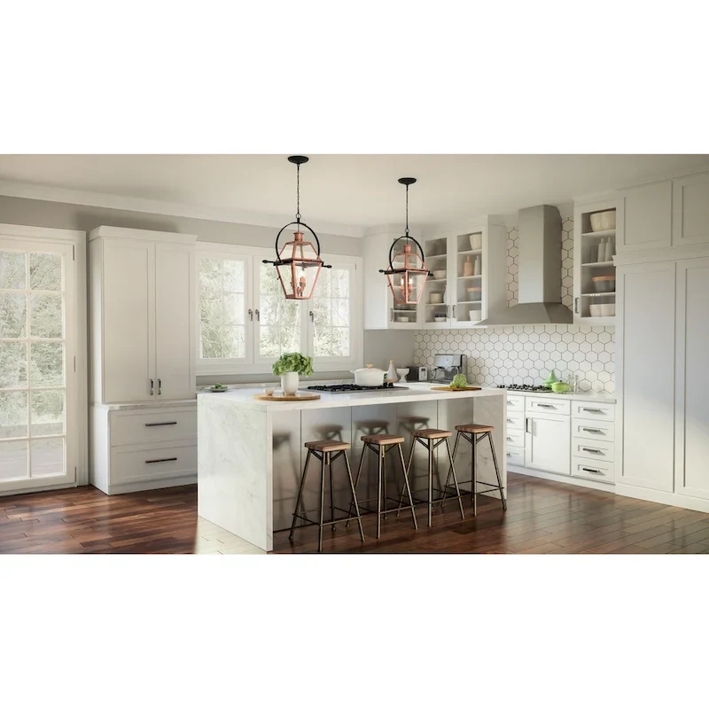 Rue De Royal 4-Light Aged Copper Rustic Pendant