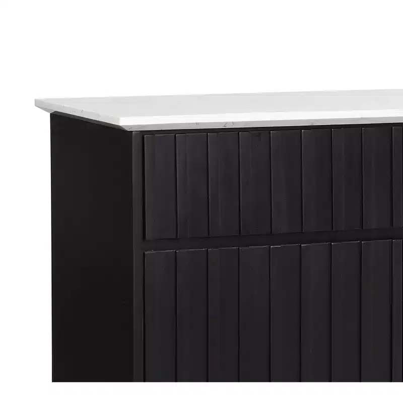 58" Jaramillo Kitchen and Dining Cabinet: Acme Furniture, Marble Top, Storage