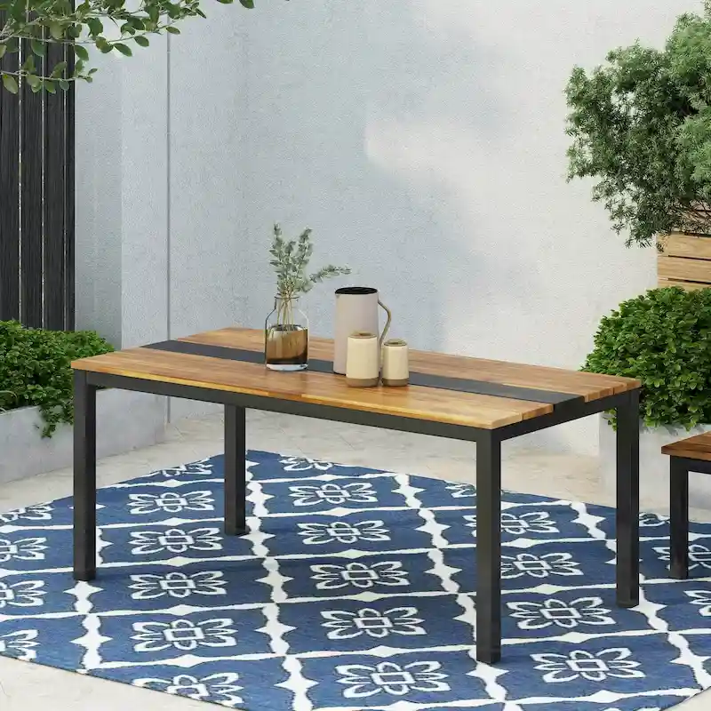 Outdoor Wooden Dining Table - 69.00  L x 35.00  W x 29.50  H