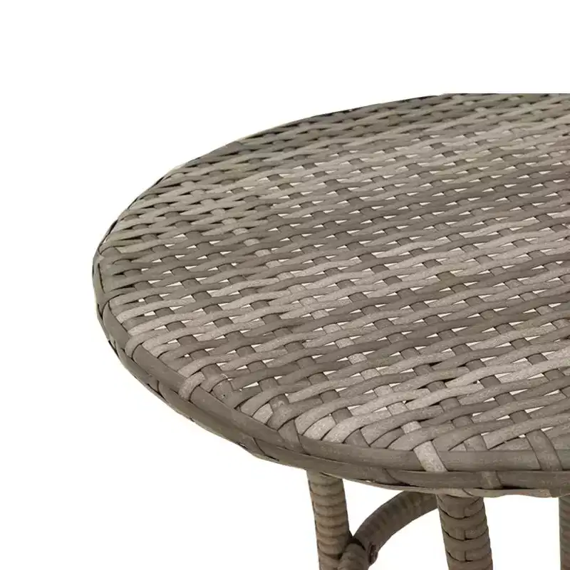 vidaXL 3 Piece Bistro Set with Cushions Brown Poly Rattan