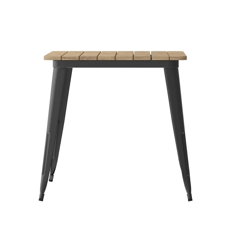 30x60 Commercial Poly Resin Restaurant Table with Umbrella Hole - 30W x 60D x 30H