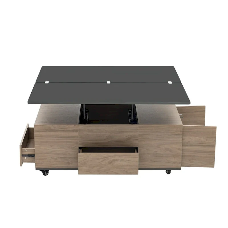Lift Top Coffee Table with Storage Drawers