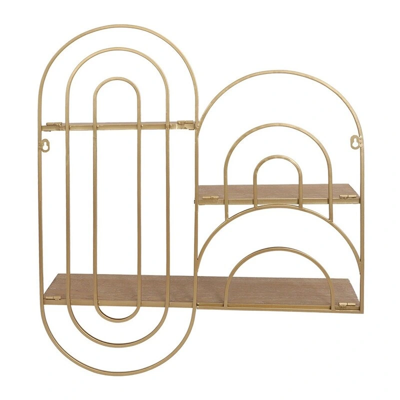 Ovella Oval Metal Modern Tiered Wall Shelf - 29H x 24W x 5.5D