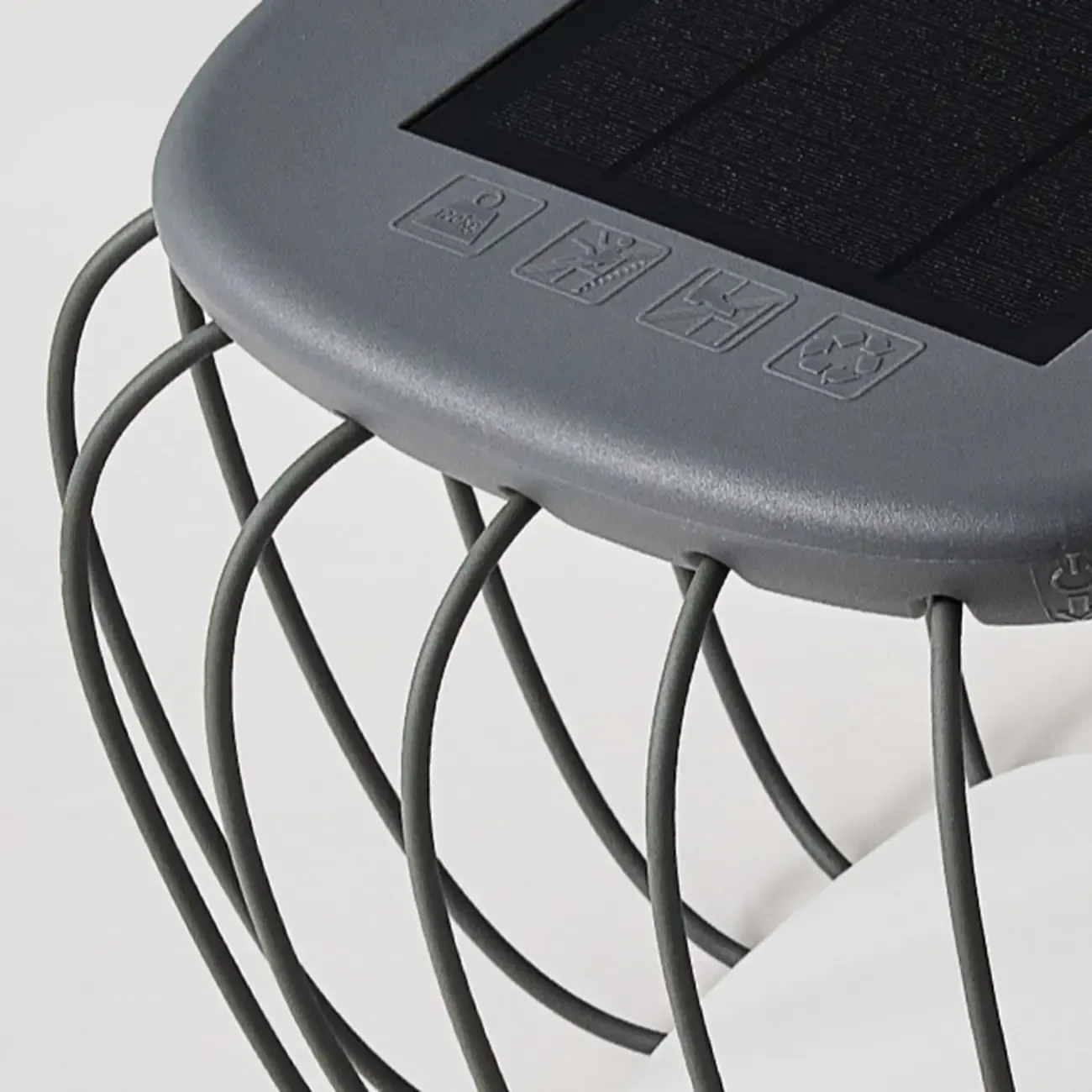 Modern Metal Cage Design Solar Post Cap Light