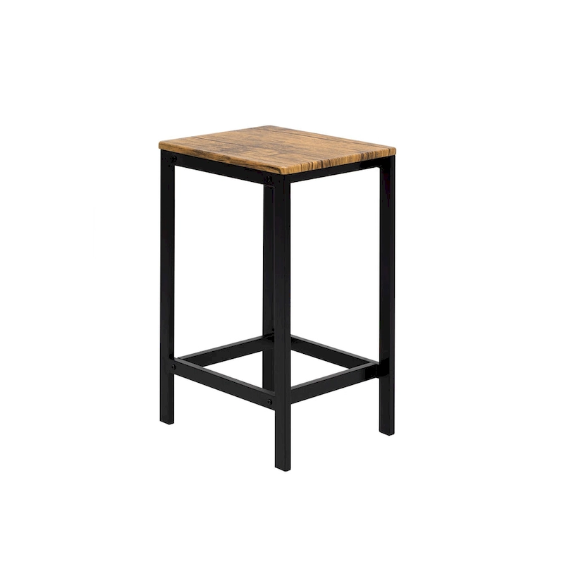 5-Piece Industrial Bar Table Set with Rectangular Table & 4 Chairs