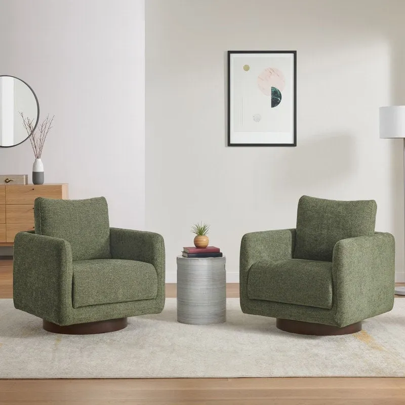 Rebecca Swivel Accent Chair Armchair with Back Cushion