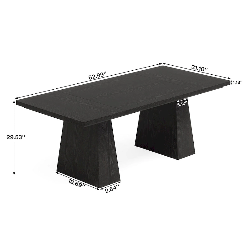 63 Inches Modern Executive Office Desk Large Computer Conference Table