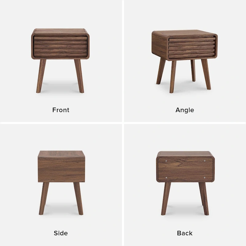 Mopio Ensley Night Stand, Side Table, End Table, Mid Century Modern Nightstand, Bedside Tables, Small Nightstand with Drawers