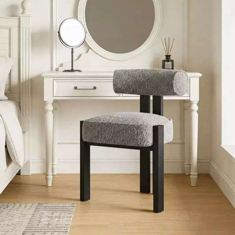 COZONY Upholstered Dining Chairs Set of 4/6/8, Modern Dining Room Chairs with Ergonomic Curved Back, Rubber Wood Legs