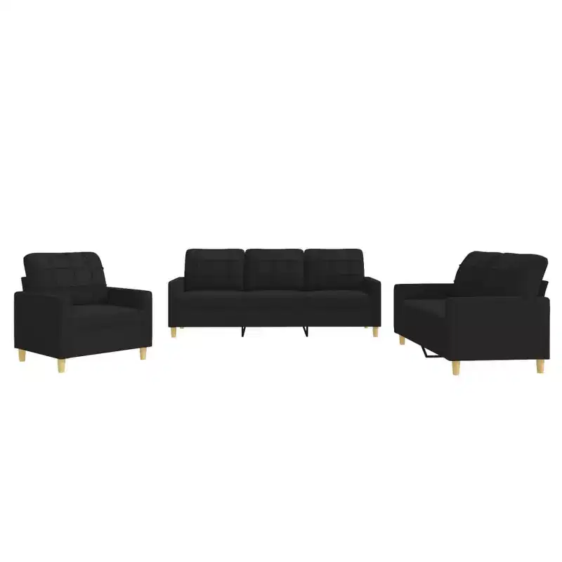 vidaXL Sofa Set Fabric (100% polyester), metal, textilene, plywood