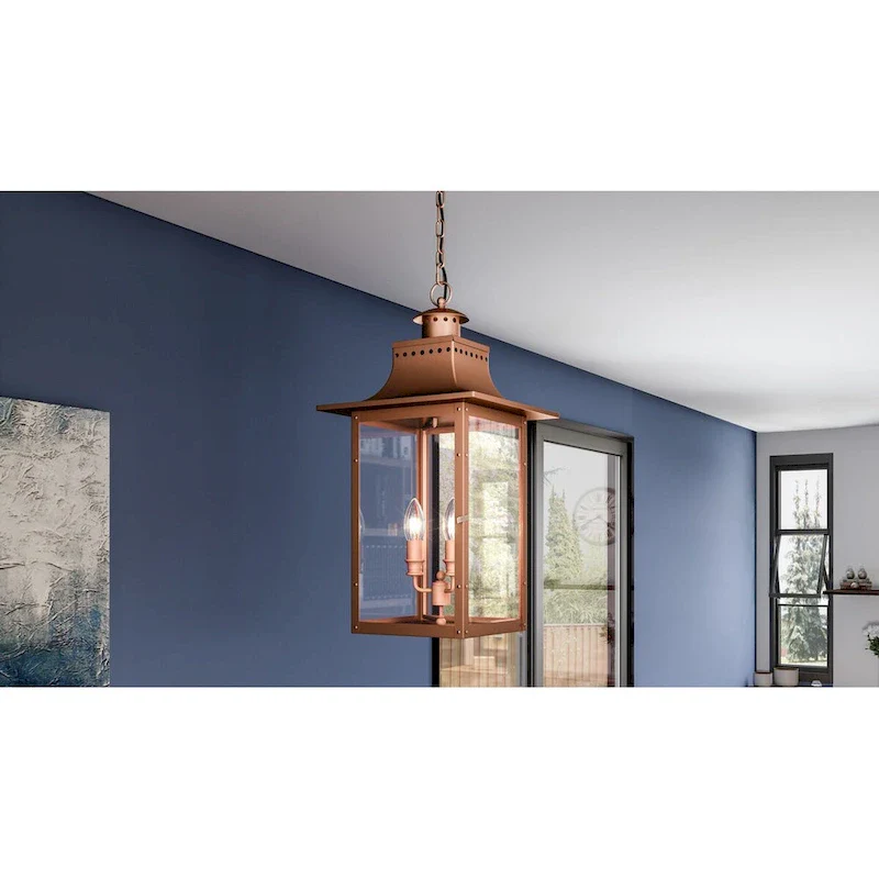 Chalmers 3-Light Aged Copper Mini Pendant