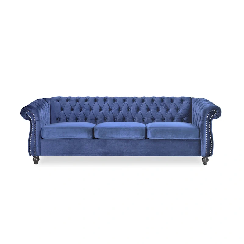 Parksley Tufted Velvet Chesterfield Sofa by Christopher Knight Home