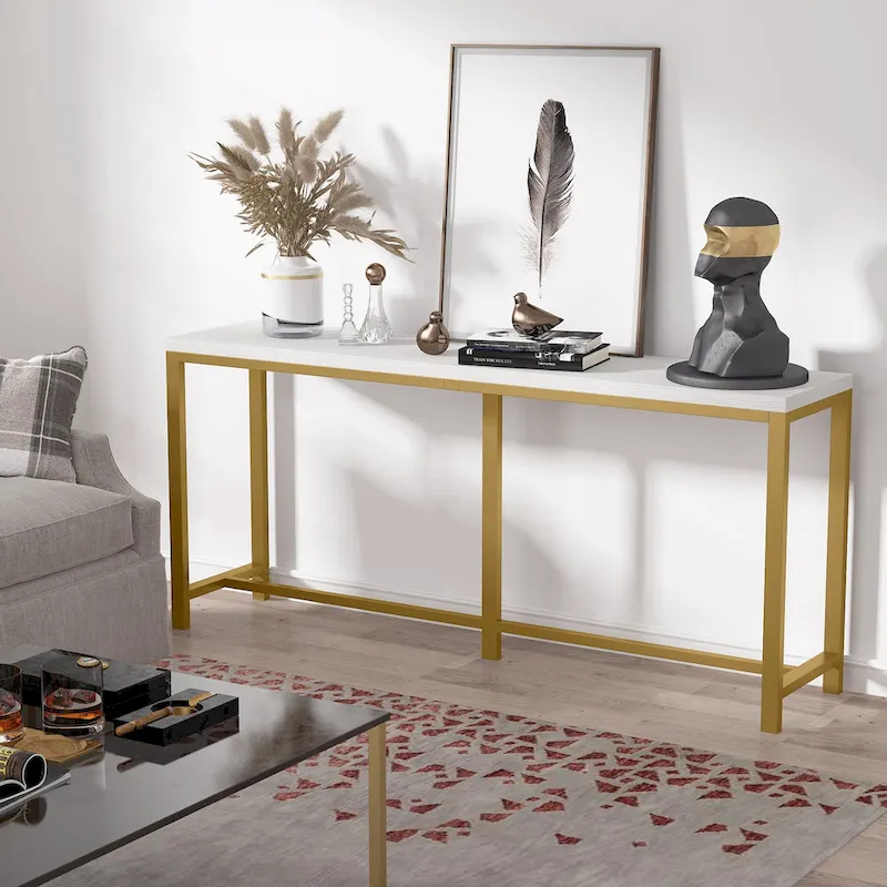 70.9 inch Extra Long Console Table Behind Sofa Couch, Narrow Entryway Table