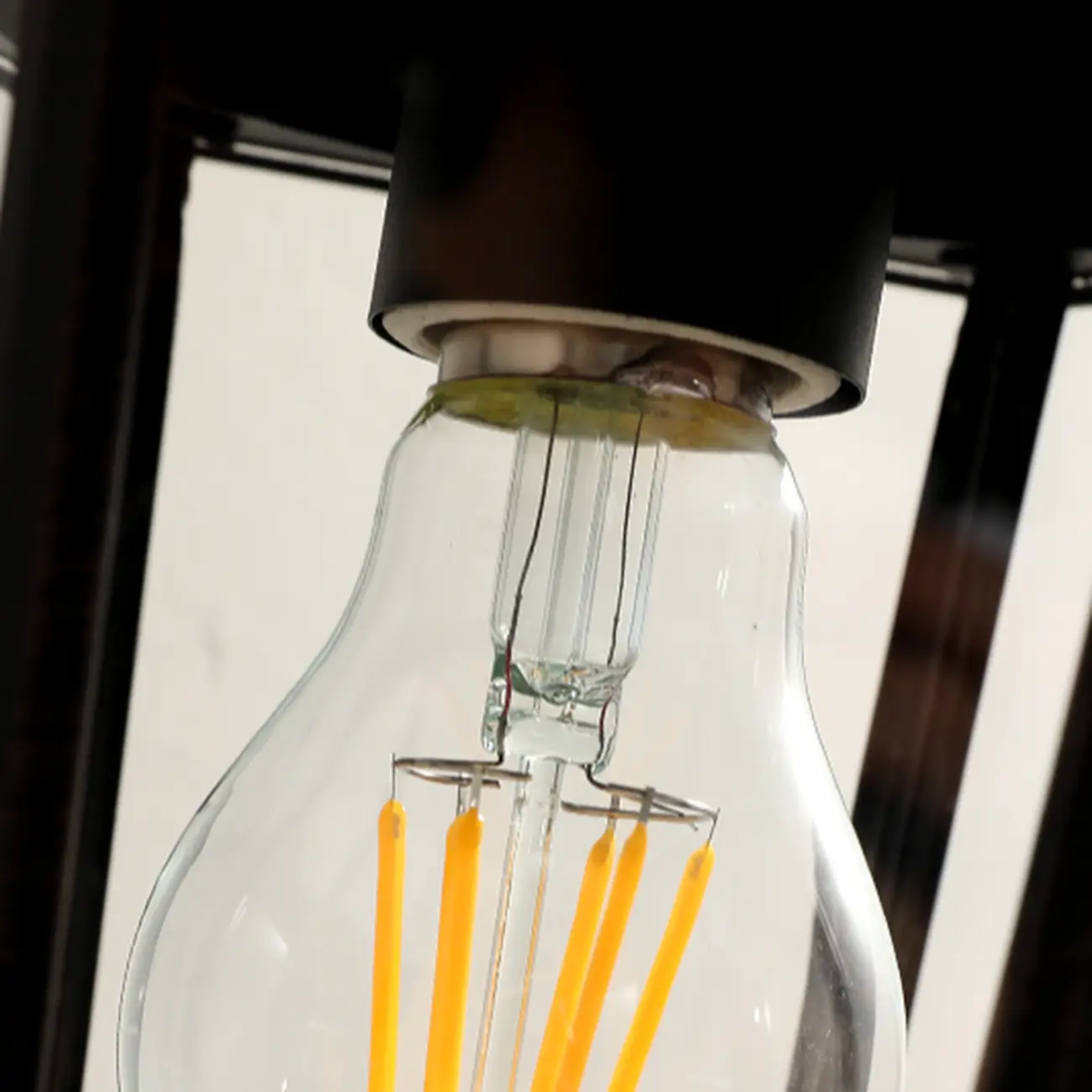 Classic Black Metal and Glass Lantern Wall Sconce Light