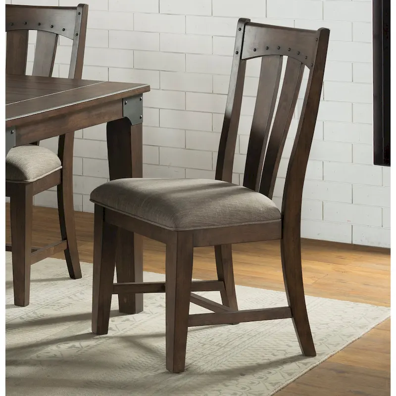 Whiskey River Gun Powder Grey Splat Back Side Chairs (Set of 2)