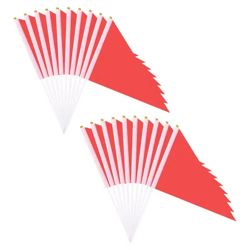 Unique Bargains Mini Sublimation Durable Polyester Hand Held Plain Flags