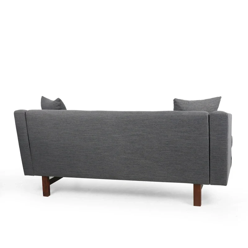 3-Seater Upholstered Sofa Mid-Century Modern Design Birch Wood Legs 73.5
