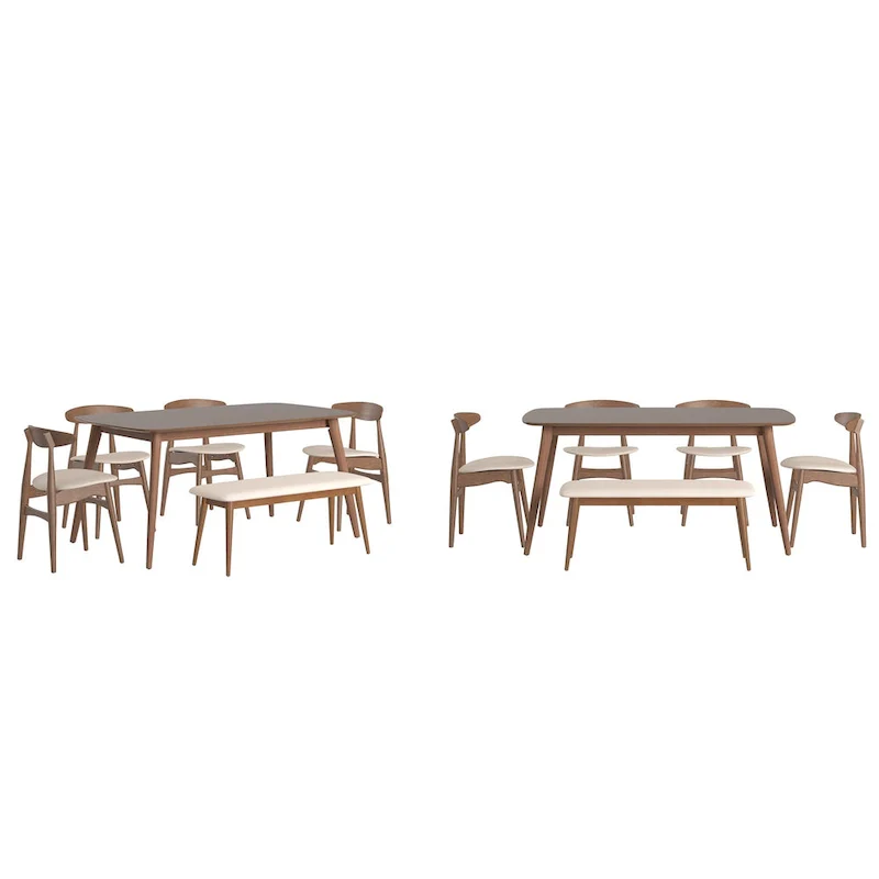 Ribe Mid-Century Modern Tapered Dining Set