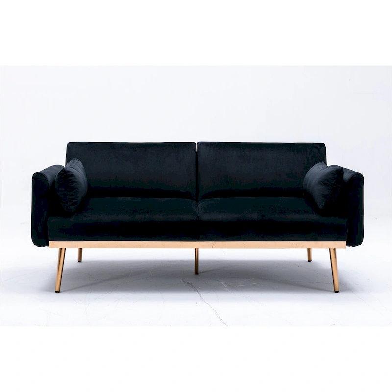 Velvet Upholstered Convertible Loveseats Sleeper Sofa