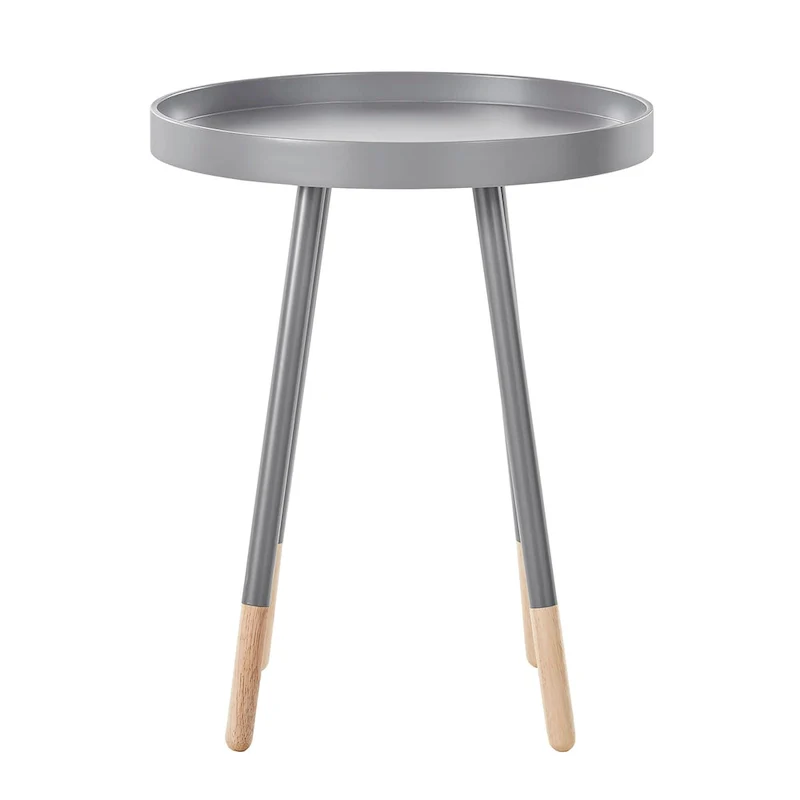 Paint-Dipped Round Tray-Top Side Table