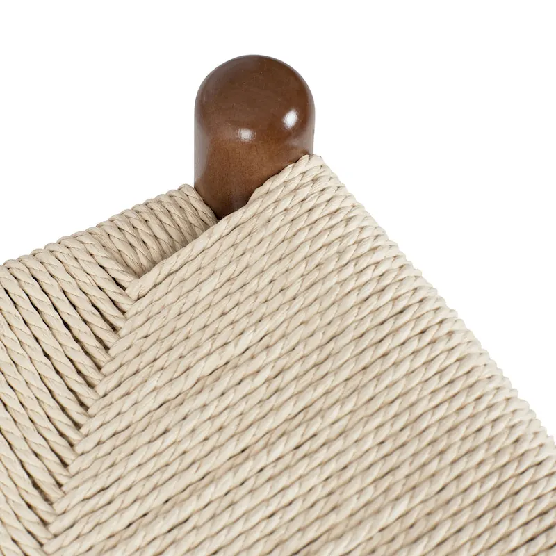Poly & Bark Weave Chair - Solid Wood with Woven Seat